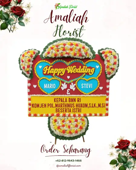 Papan Bunga Pernikahan Muhajirin